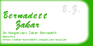 bernadett zakar business card